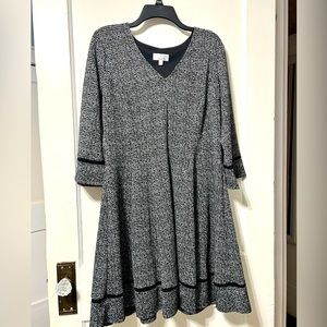 Black and white tweed dress